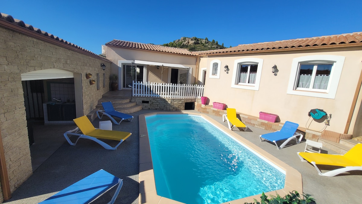 Villa climatisée 135m2 avec piscine  privée , wifi