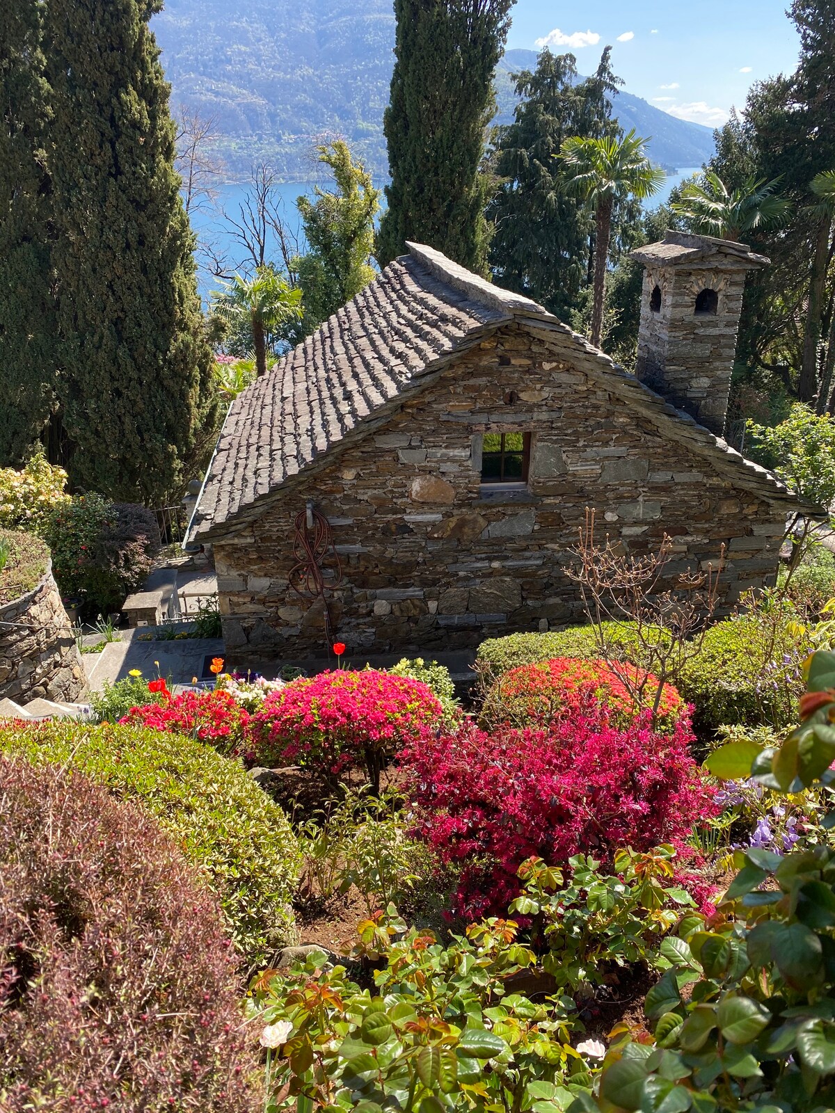 Brissago - Rustico d 'Arte ，可欣赏湖景