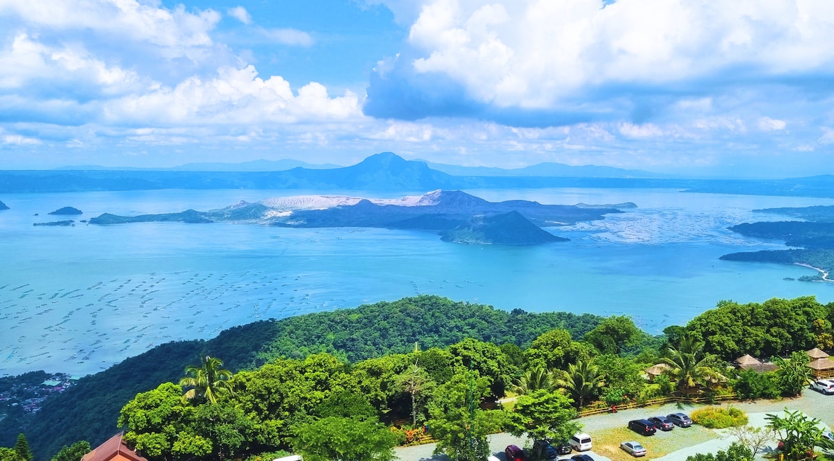 Taal Views in a Modern European Apartment