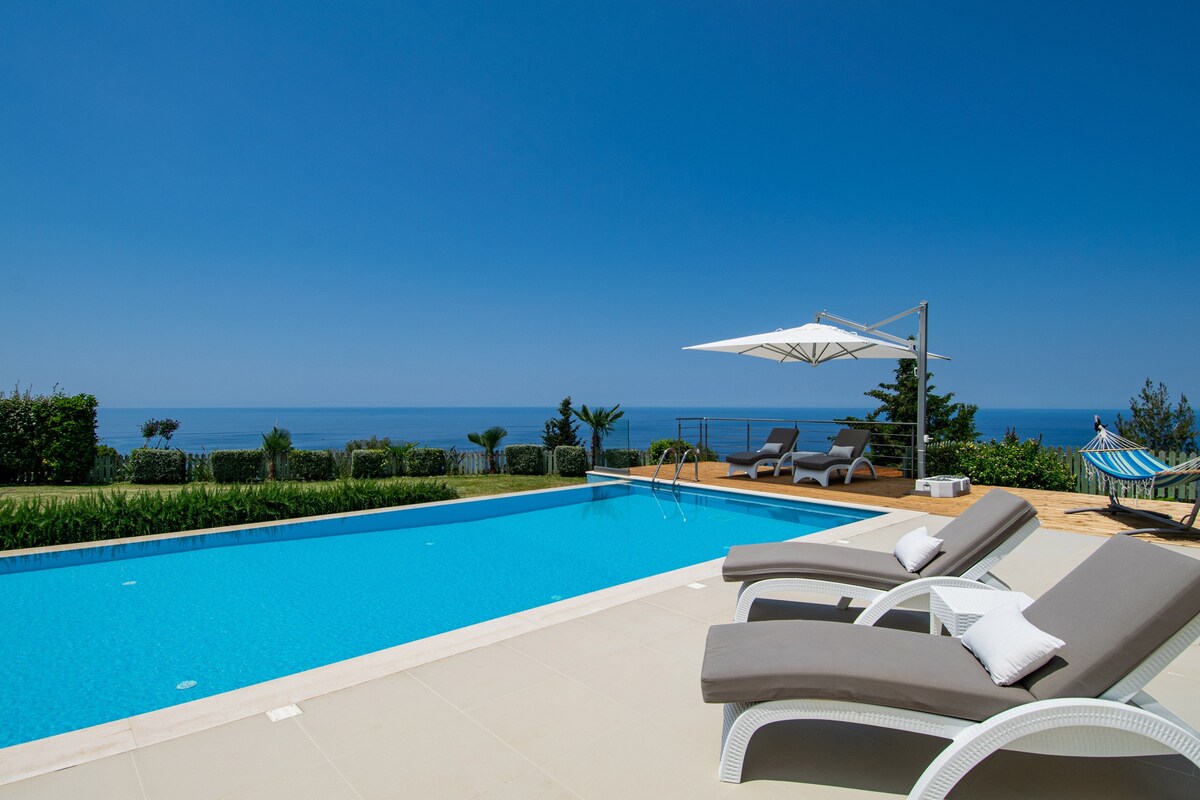 Villa Orizontas, Panoramic Sea Views, Sunset, Pool