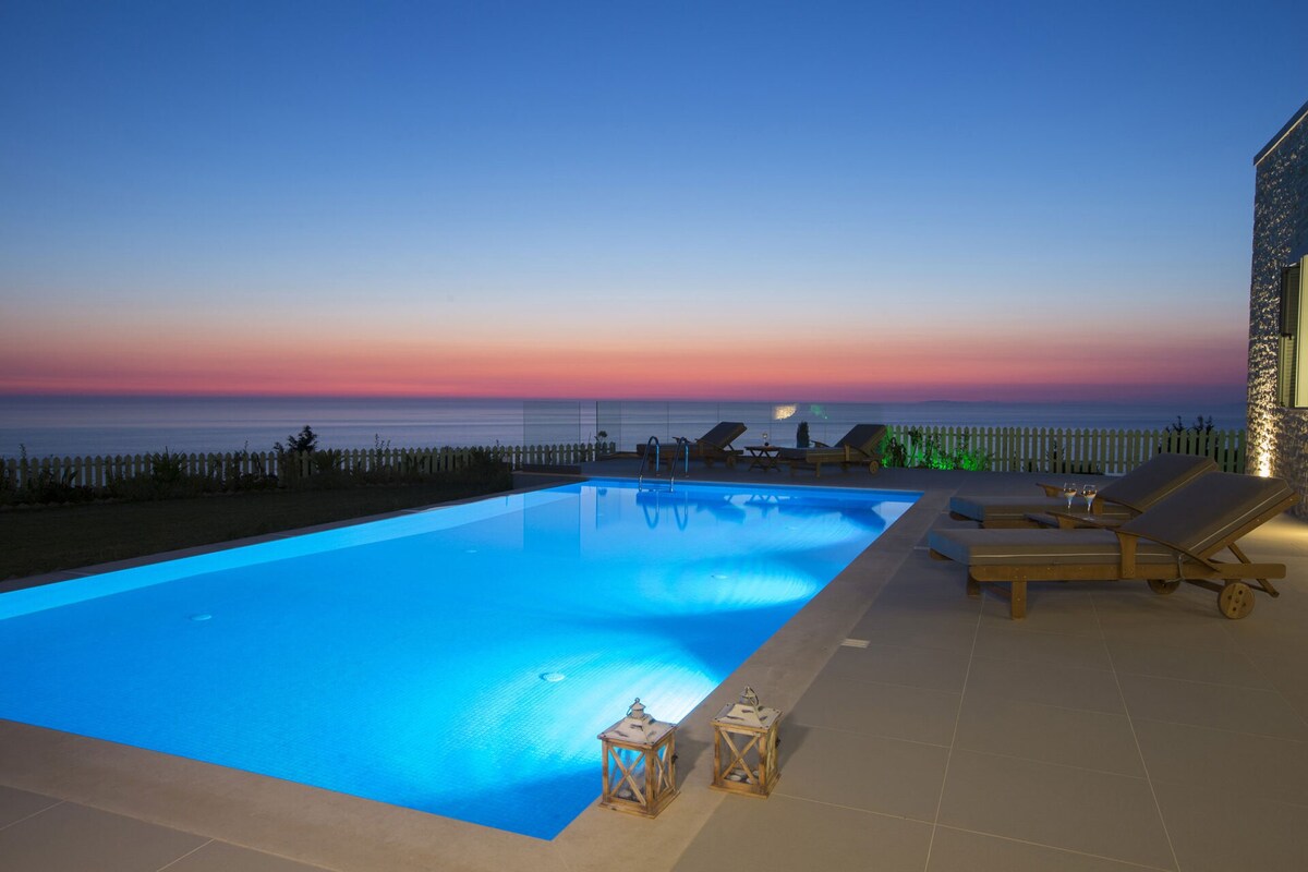 Villa Orizontas, Panoramic Sea Views, Sunset, Pool