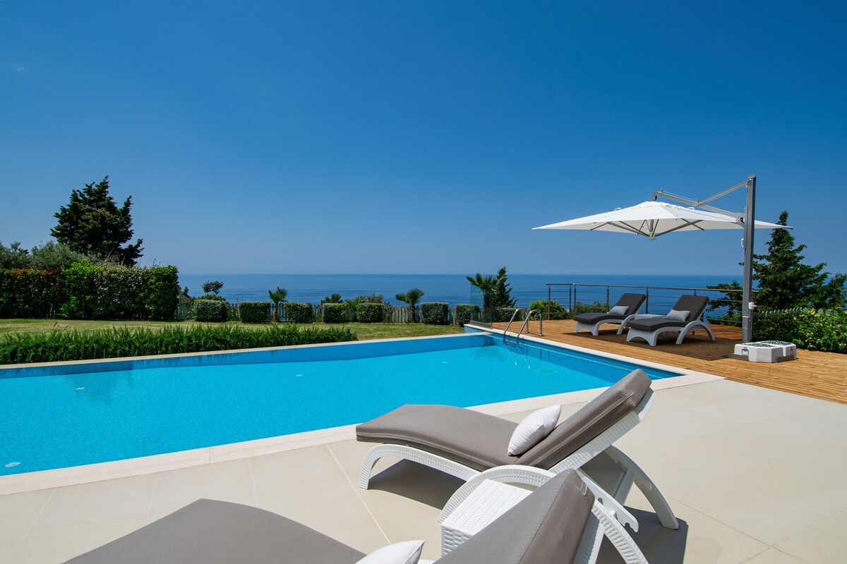 Villa Orizontas, Panoramic Sea Views, Sunset, Pool