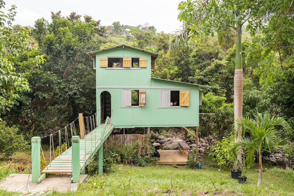 Yocahú树屋：河畔质朴的微型住宅