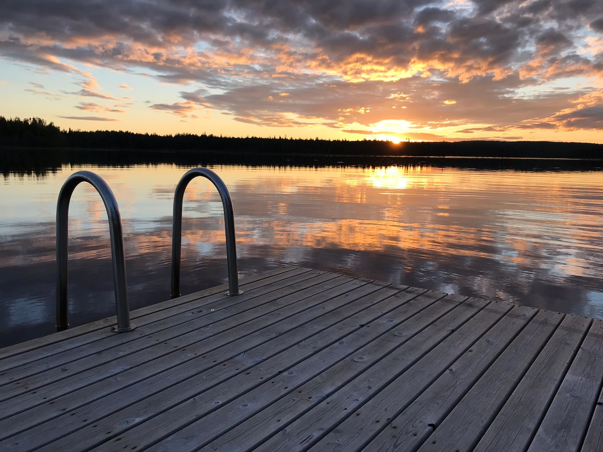 Unika trädhuset vid sjön