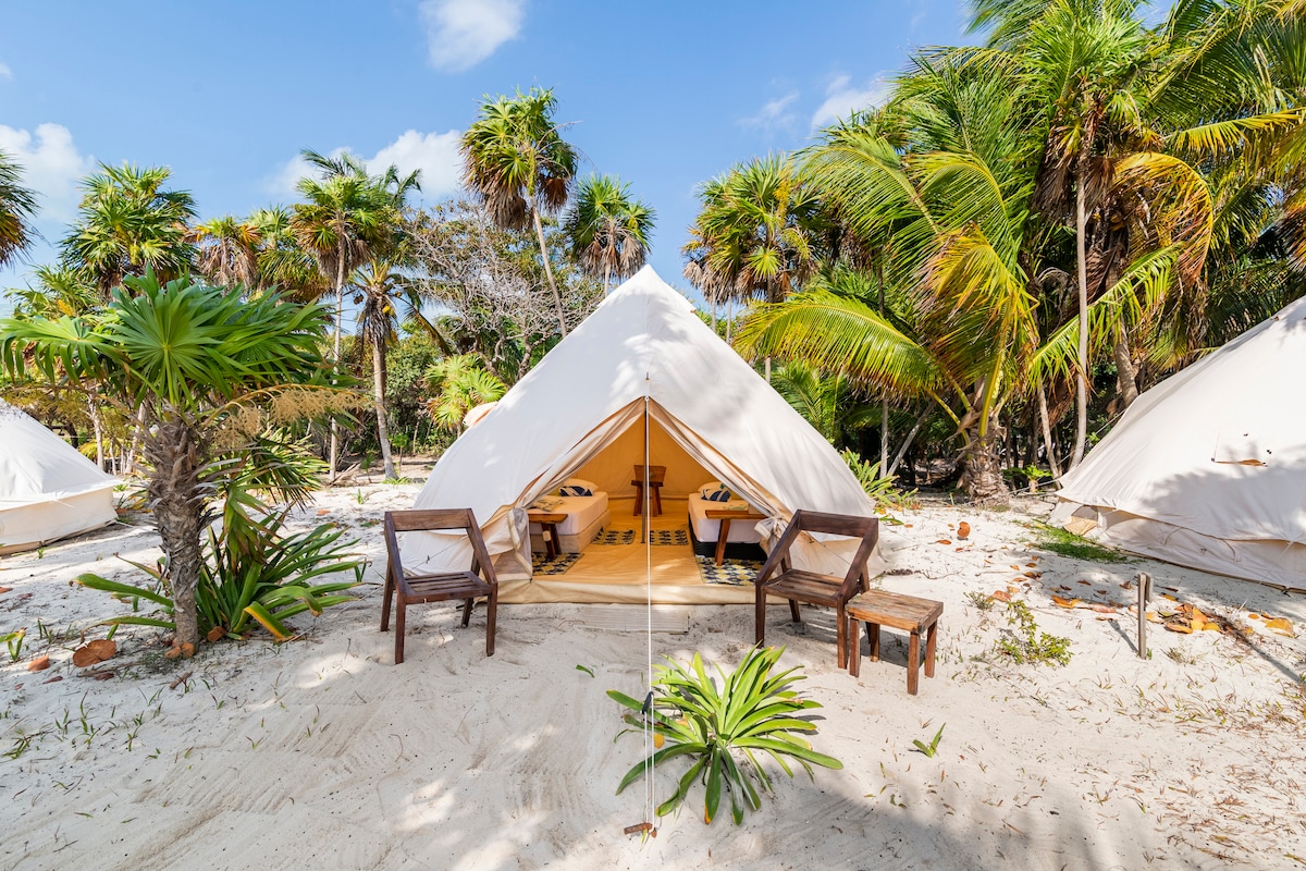 Jungle Double Glamping, Sian Kaan （海滨）