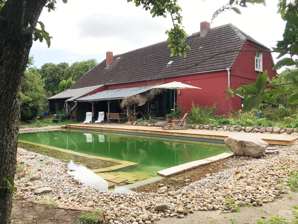 Landhaus mit Schwimmteich, Mecklenburg