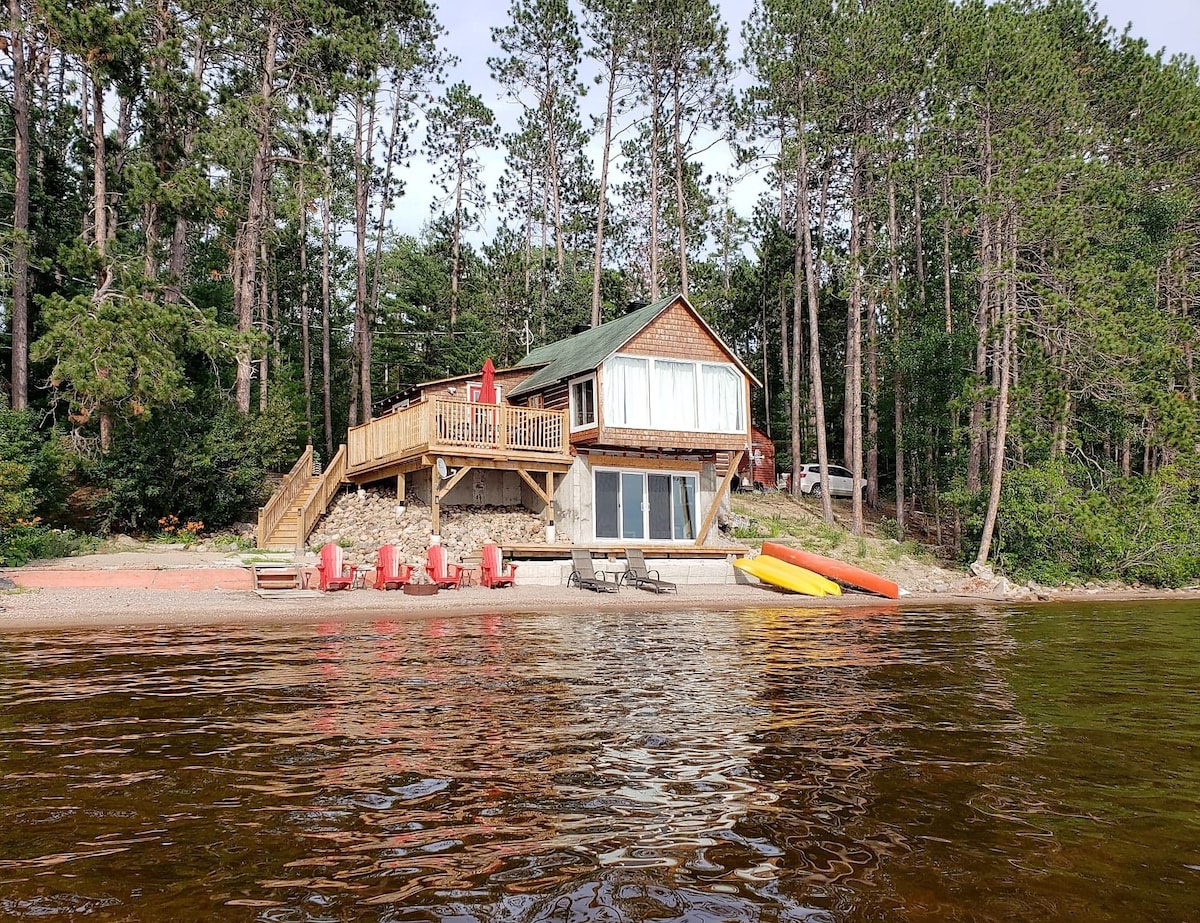 海滩小屋圆湖阿贡昆沙滩