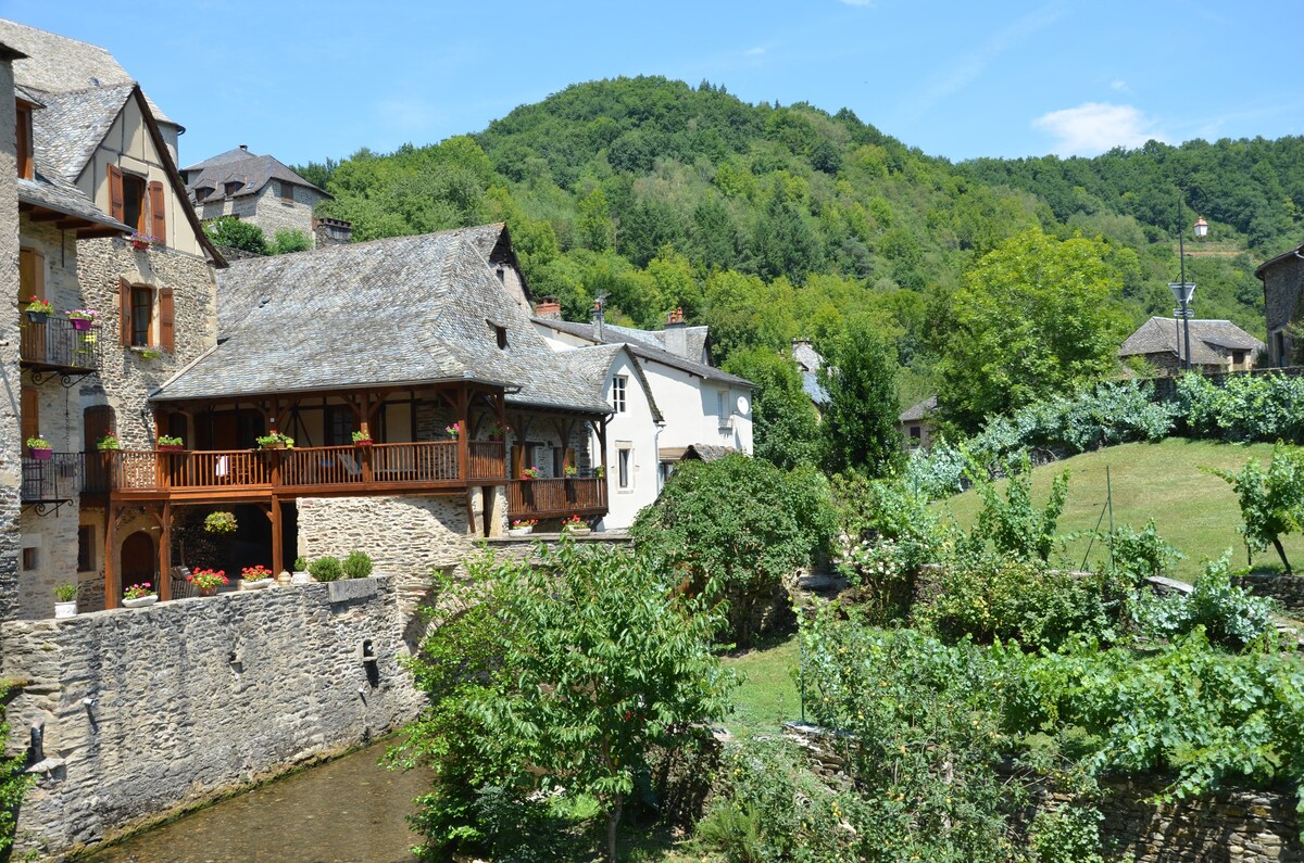 位于埃斯泰因（ Estaing ）的中心地带和城堡的脚下。