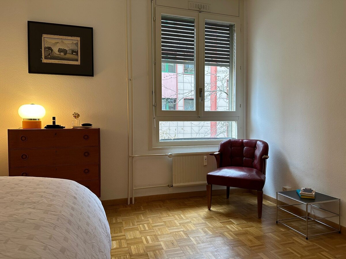 世纪中叶公寓的舒适房间