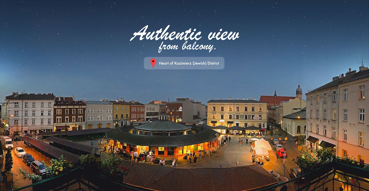 ♥VIEW KAZIMIERZ ® 100平方米∙阳台景观∙按摩浴缸∙空调