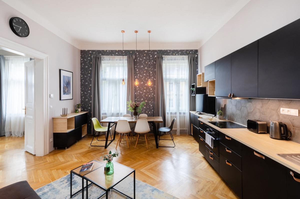布拉格市中心令人惊叹的全新2卧室公寓