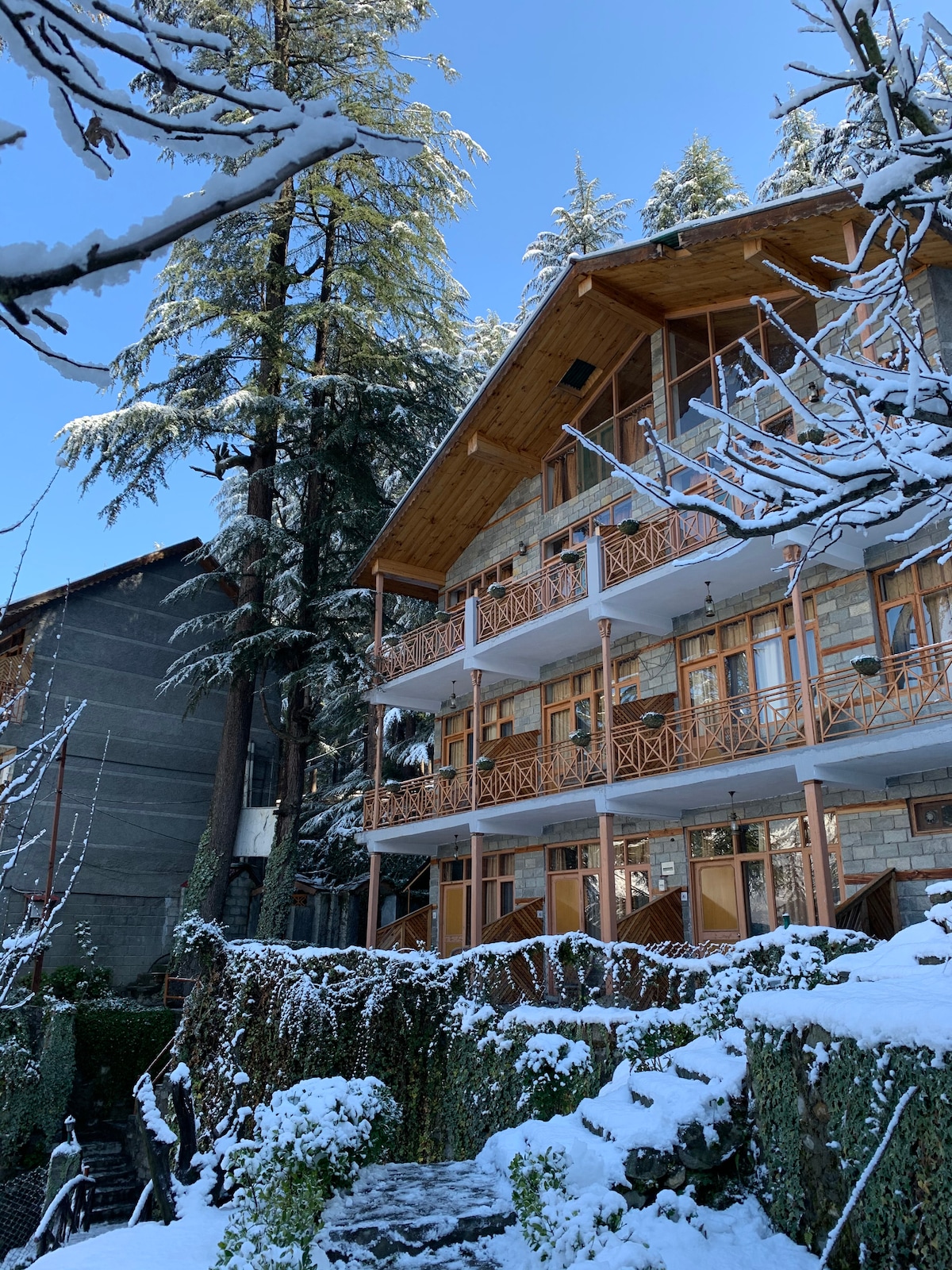 喜马拉雅木屋客房|雪山景观