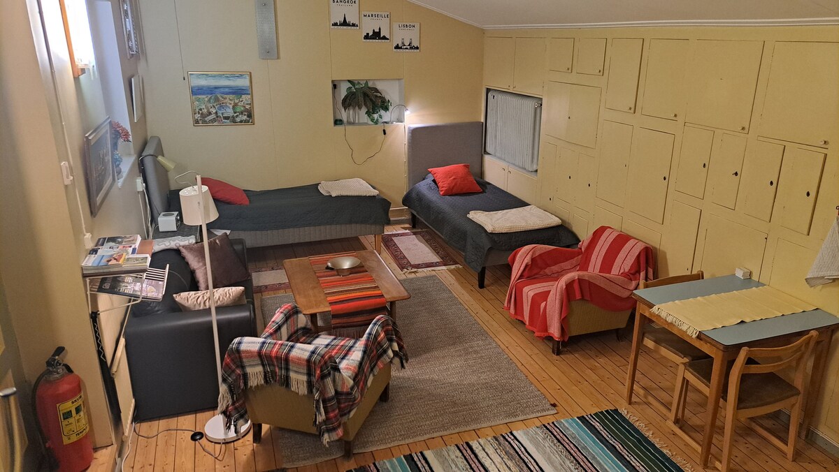 Fint rum med egen ingång centralt. Björken Airbnb.