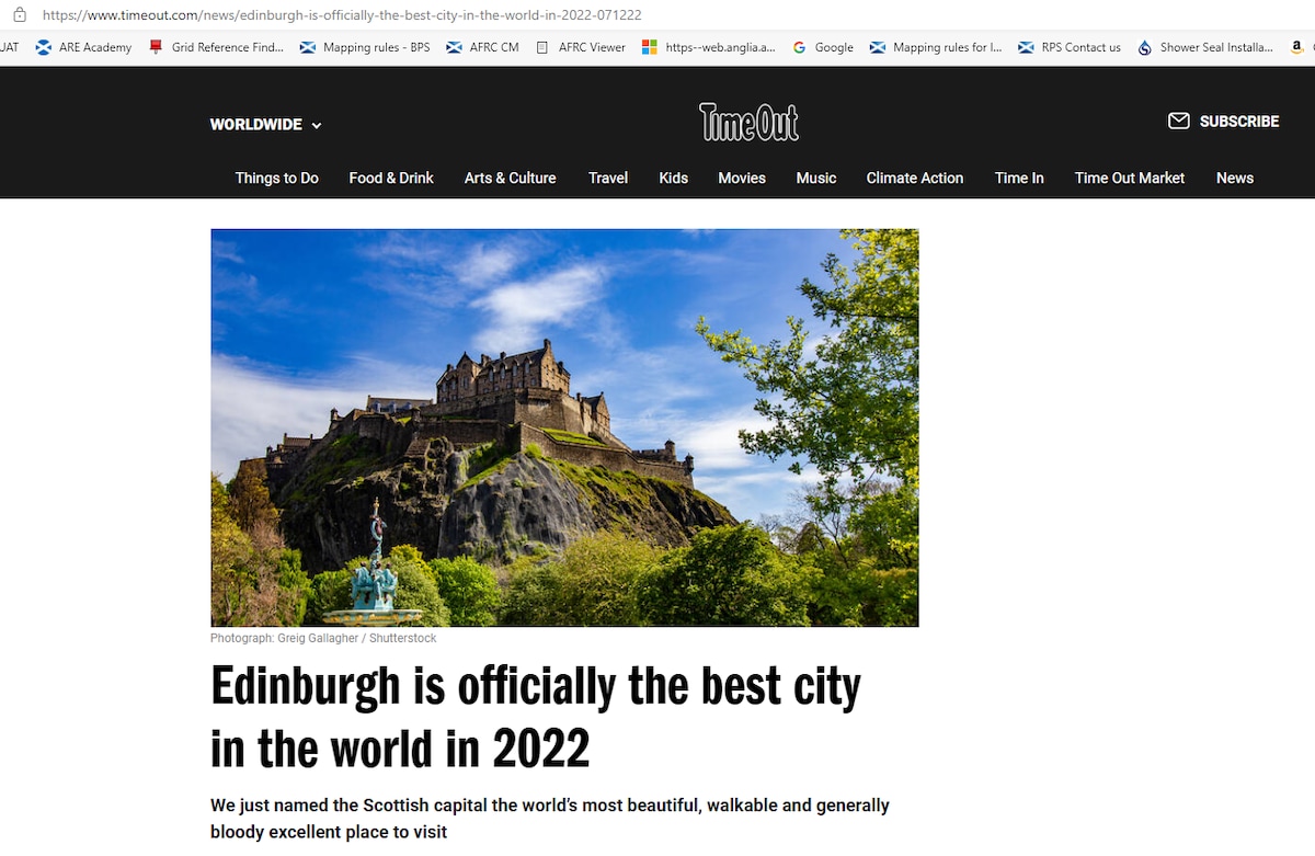 神奇的爱丁堡- 2022年世界排名第一-超时