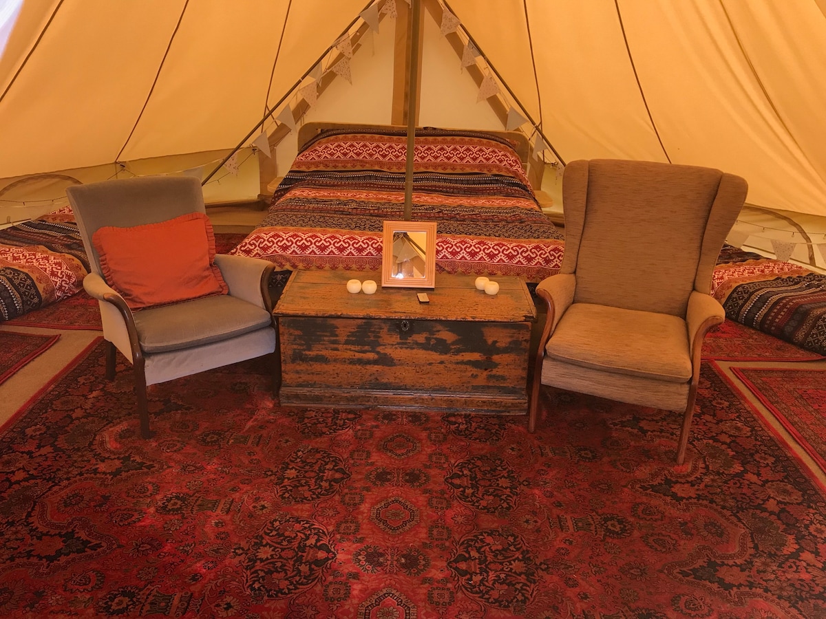 Spacious 6M Bell Tent, Slapton, South Devon