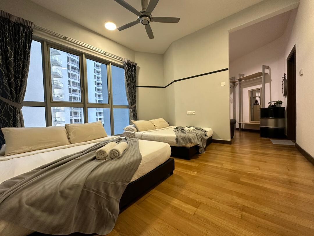 吉隆坡市中心 休闲家庭式一居室 高颜值 双峰塔景观 无边泳池
