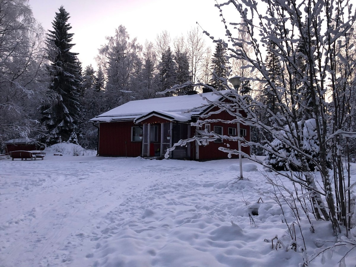 Kivijärvi湖边的Purola度假小屋