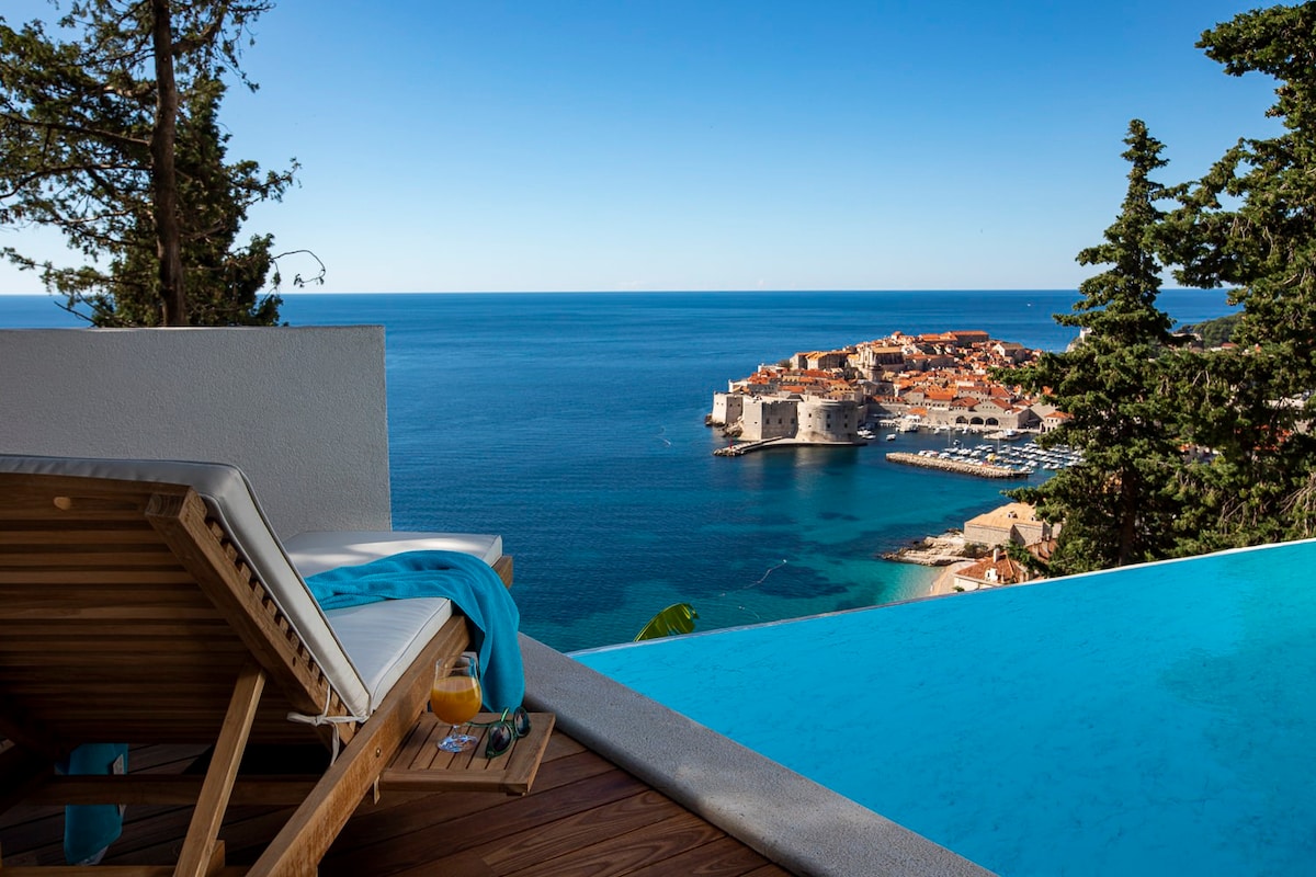 杜布罗夫尼克别墅（ Villa T Dubrovnik ） ，欣赏壮丽的老城景