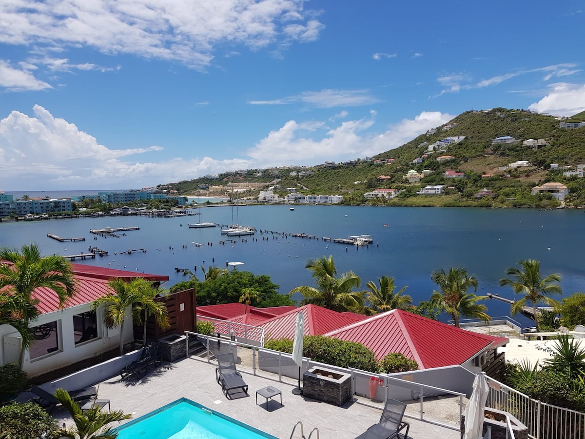 LES BALCONS D'OYSTER POND BUNGALOW SUITE  N°23 EXTRA LARGE TERRACE UPPER LEVEL