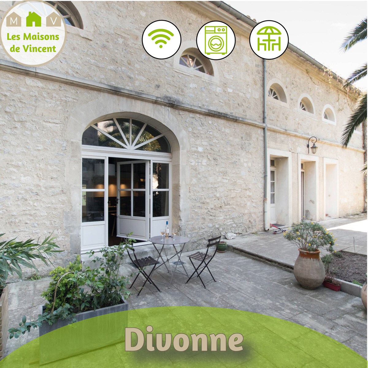 Divonne -位于前酒店（ Hôtel Particulie ）的漂亮阁楼