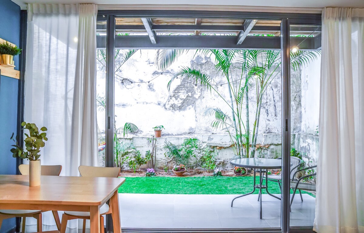 宁静的绿洲：精致的1卧室+ Pr.花园|海滩
