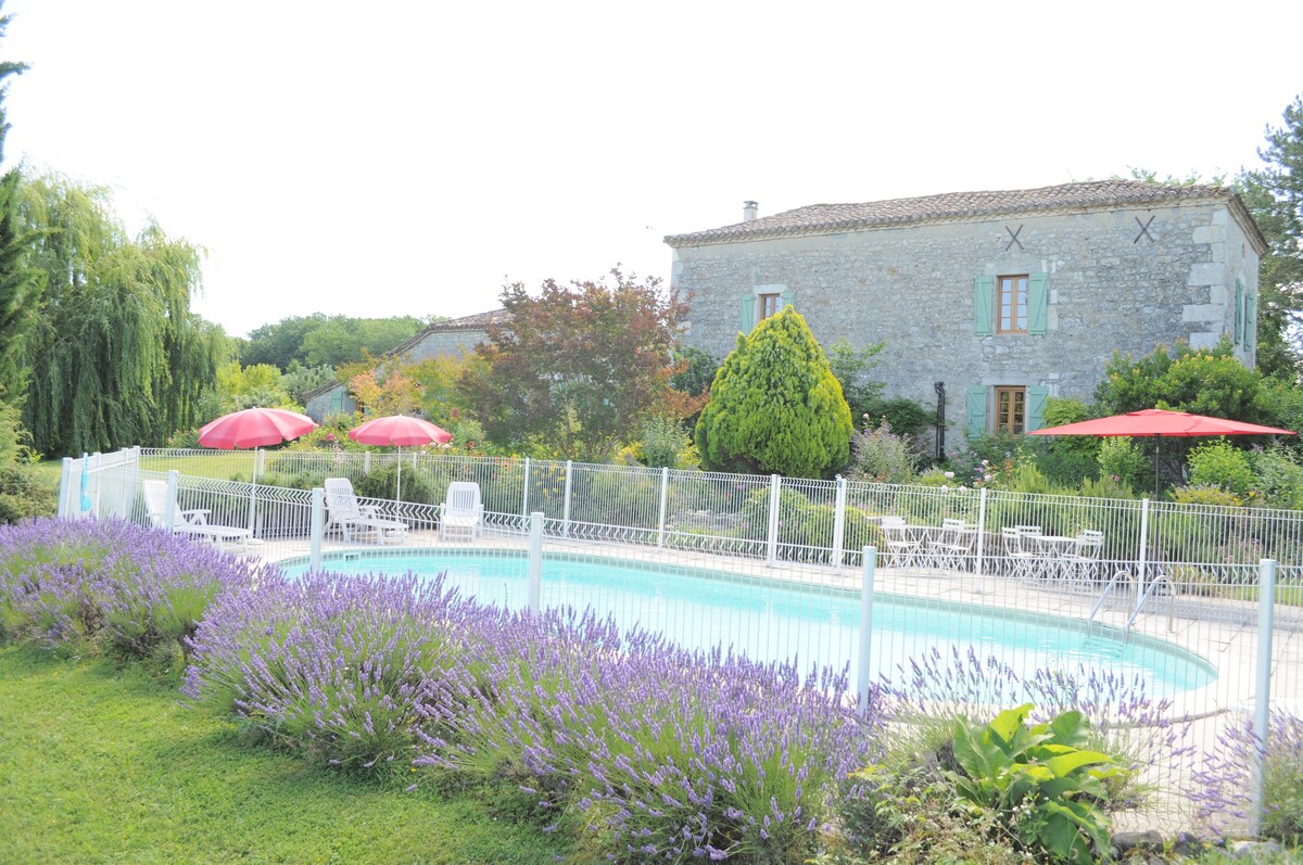 精致Quercy农舍、游泳池、花园， 2-6位房客