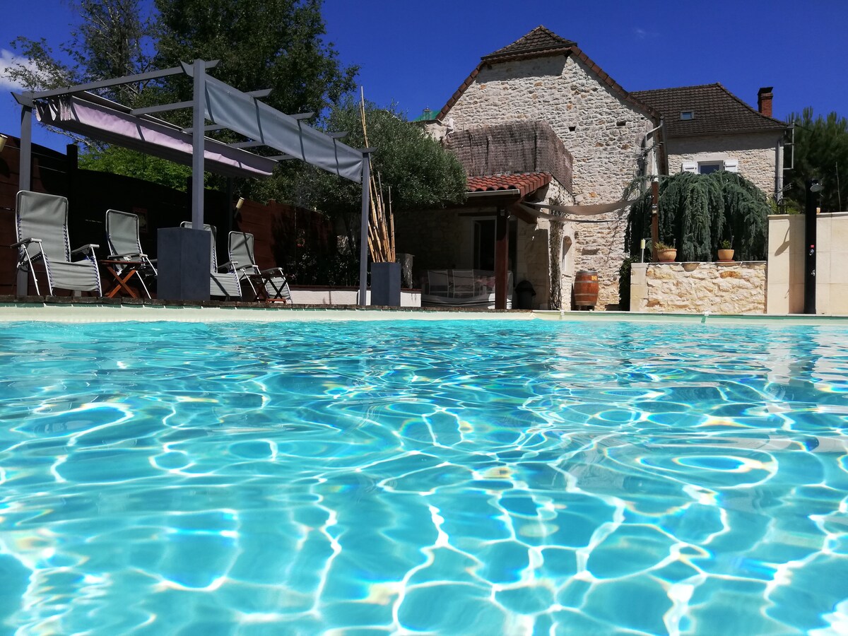 chambre avec piscine chauffée