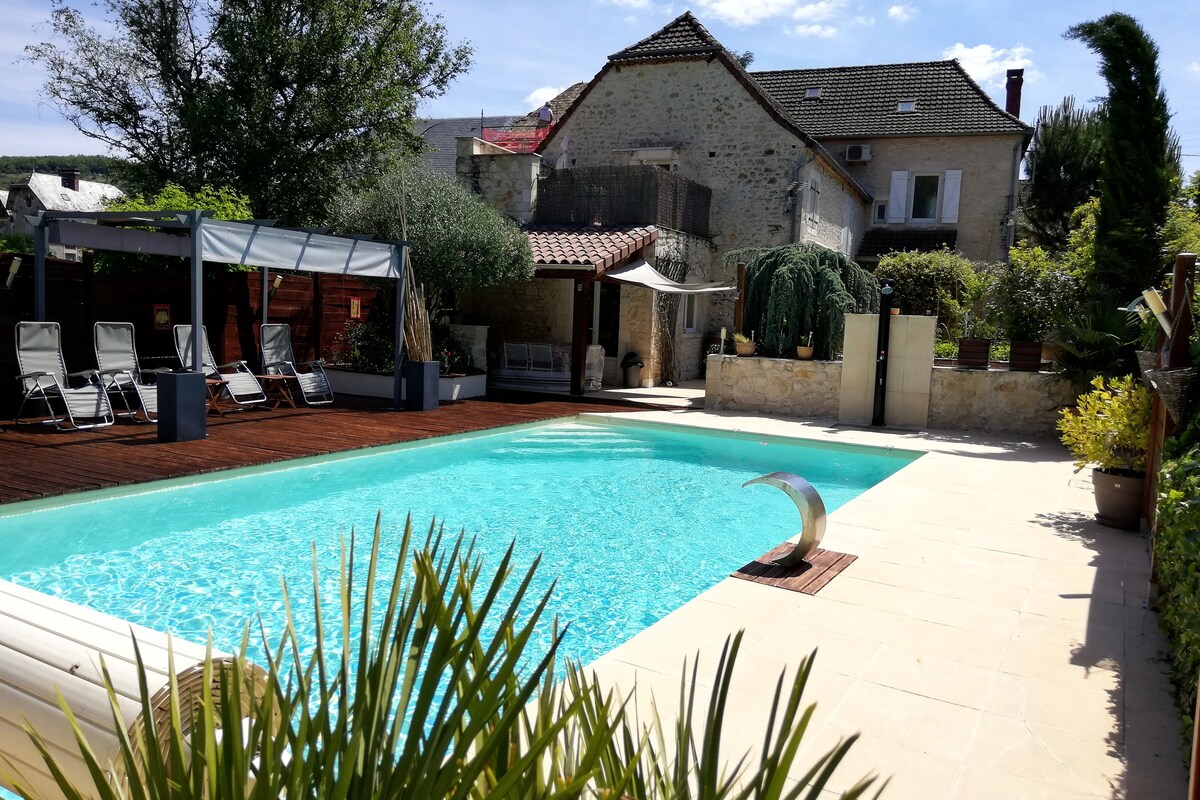 2 Chambres avec piscine chauffée