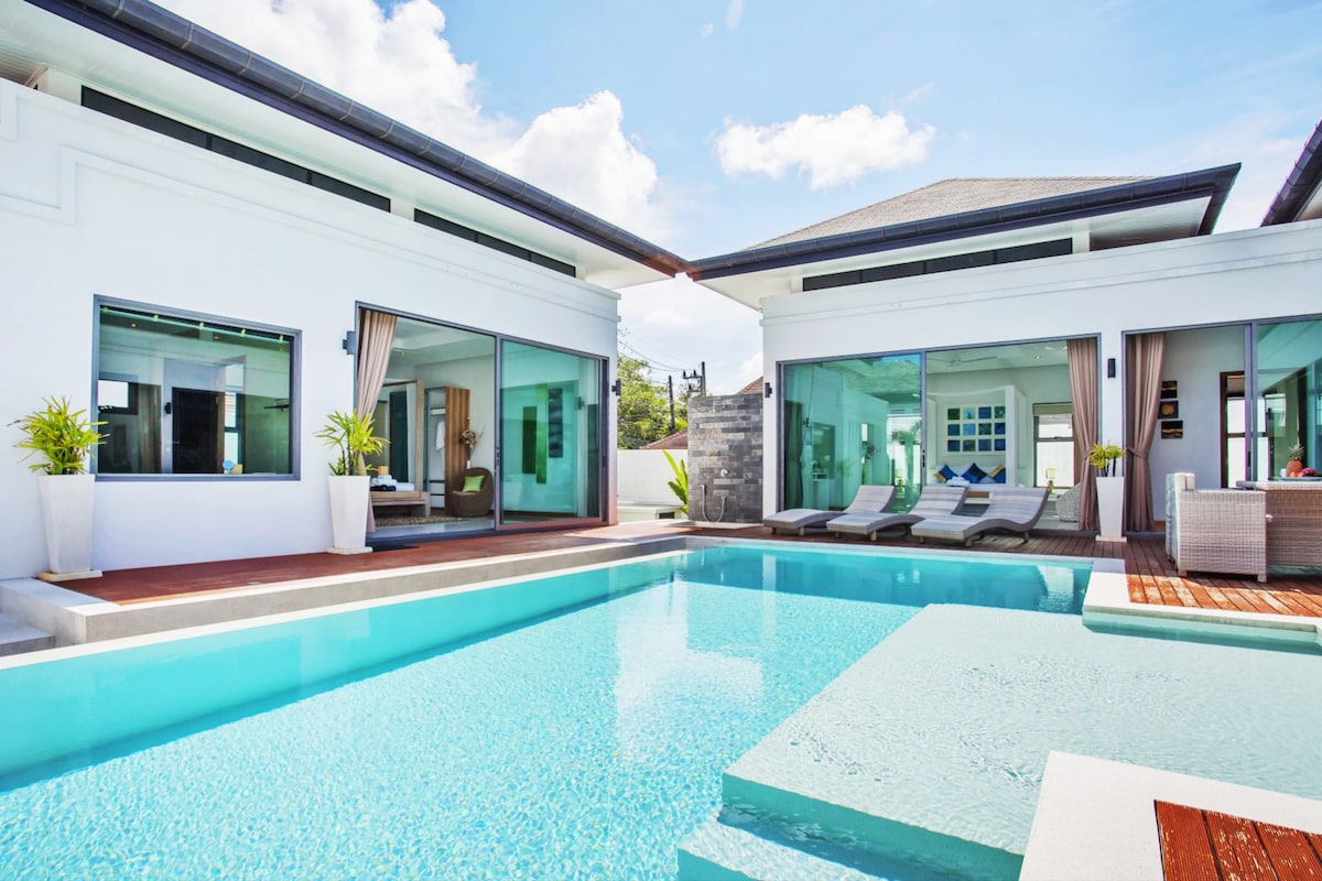 豪华现代别墅，泳池，三卧室，拉威 -Villa Mandala