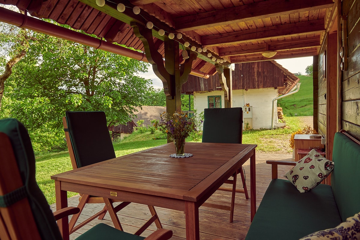 Srčna, a beautiful  log cabin with amazing view