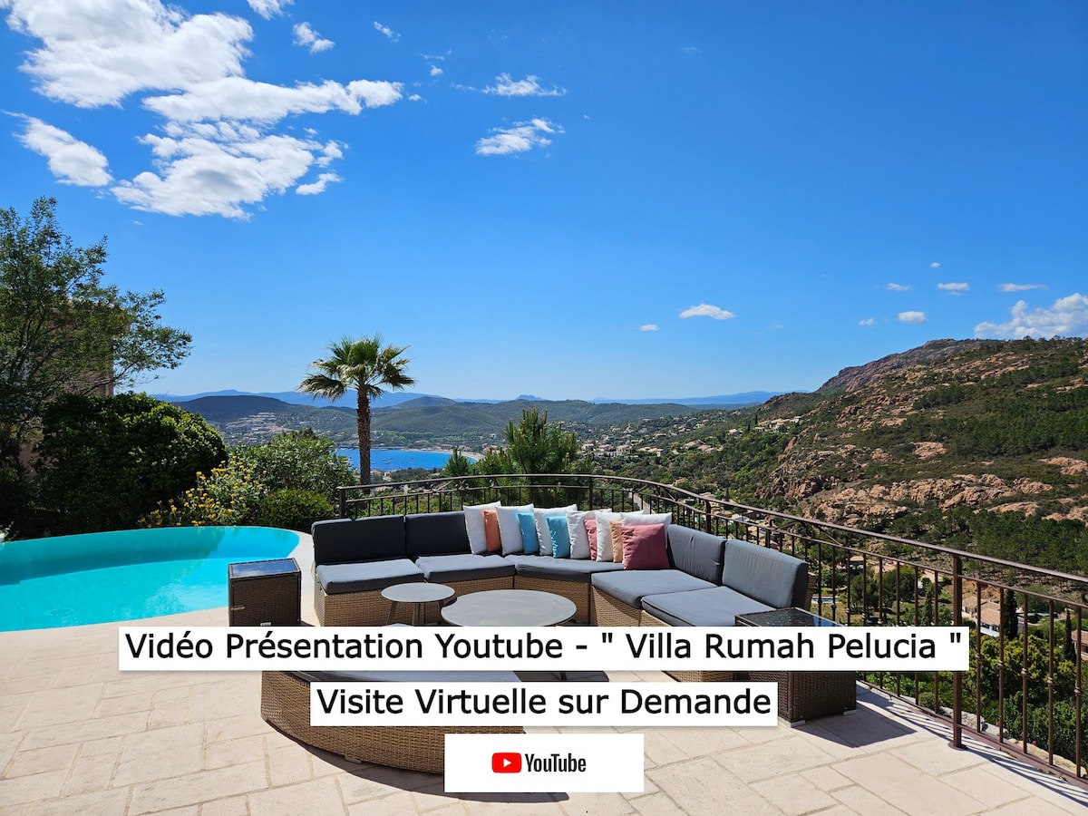 Villa 12p - amazing panoramic view Sea & Esterel