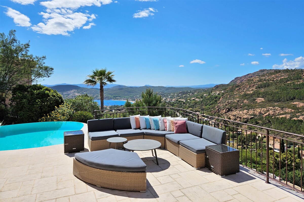 Villa 12p - amazing panoramic view Sea & Esterel