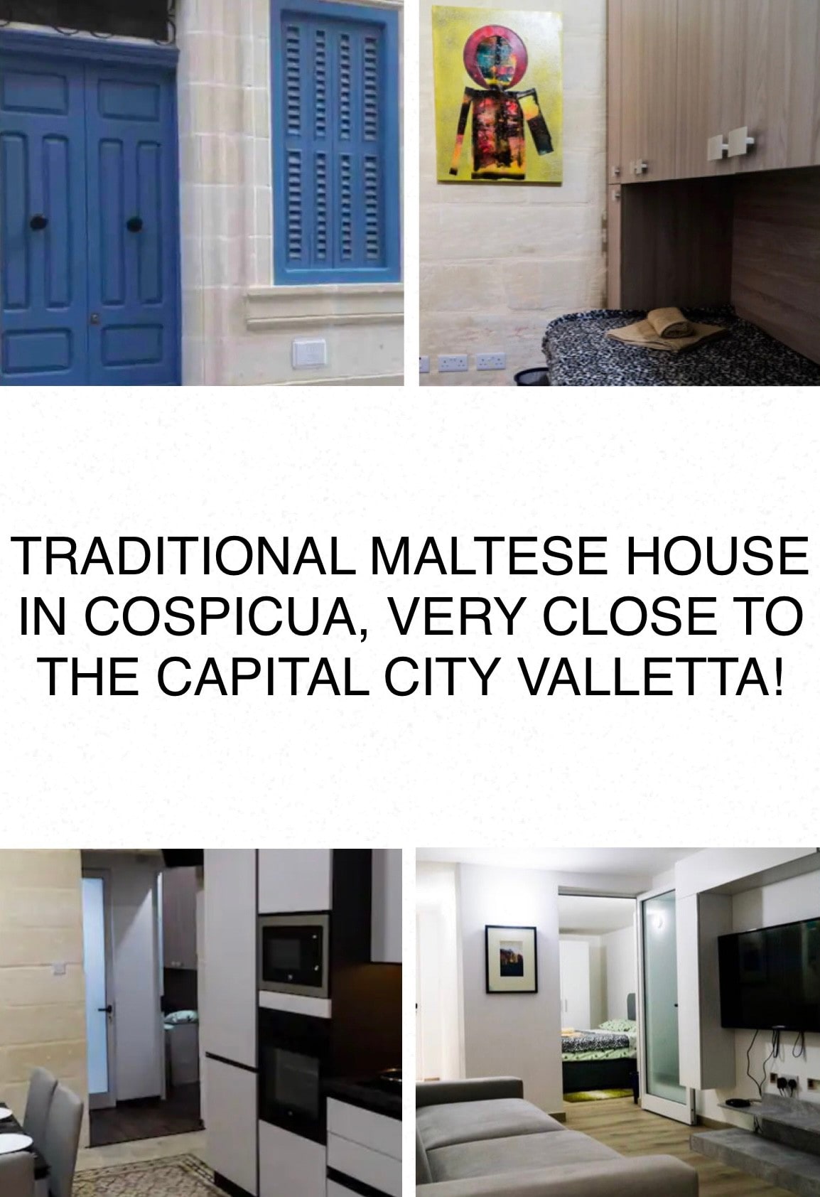 迷人的马耳他房屋。靠近瓦莱塔。罕见！