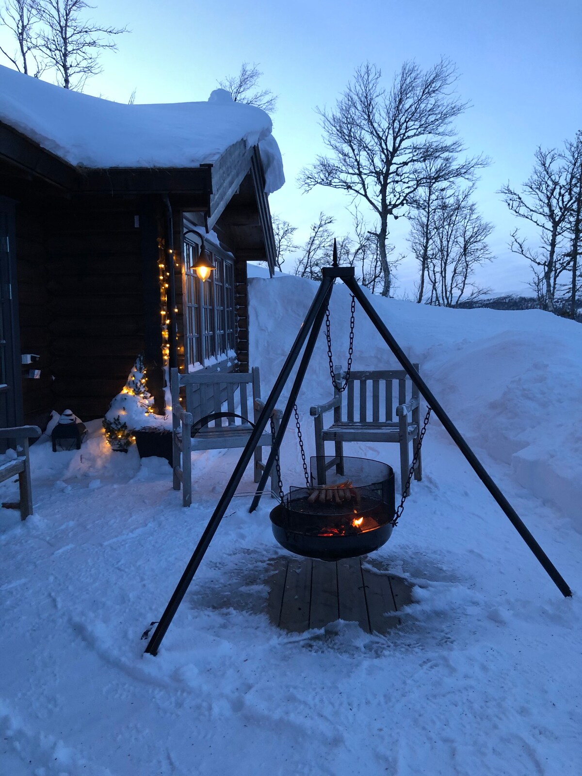 Gaustadblikk ，新小木屋，滑雪进出。