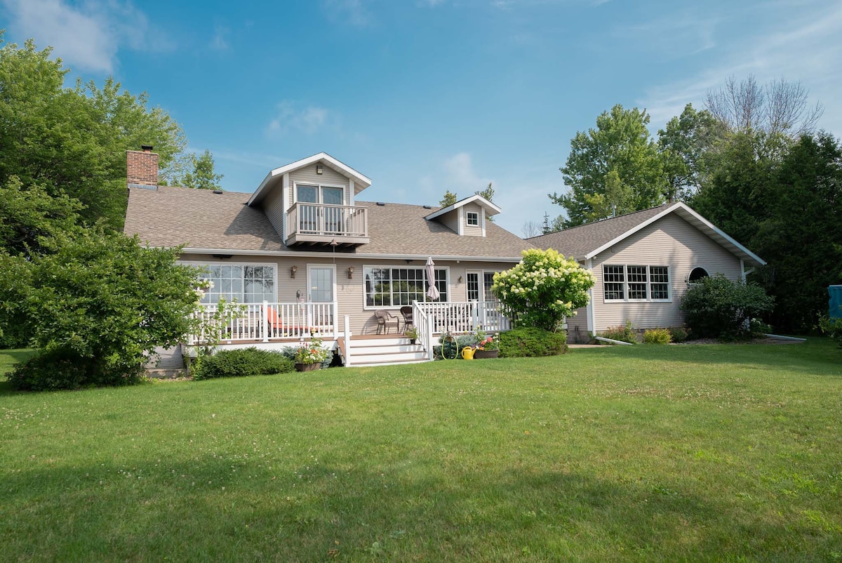 Beautiful home on sandy beach of Lake Michigan