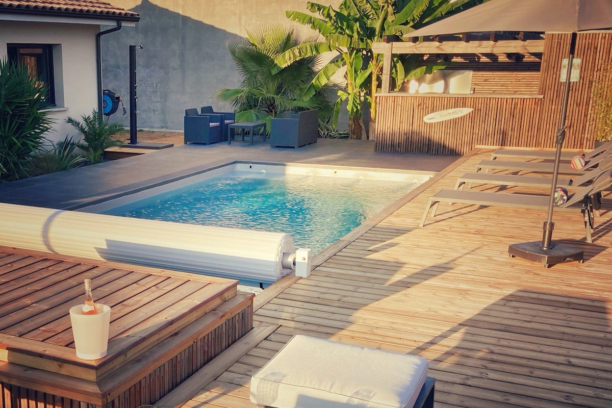 Heated private swimm pool 26°* South villa terrace