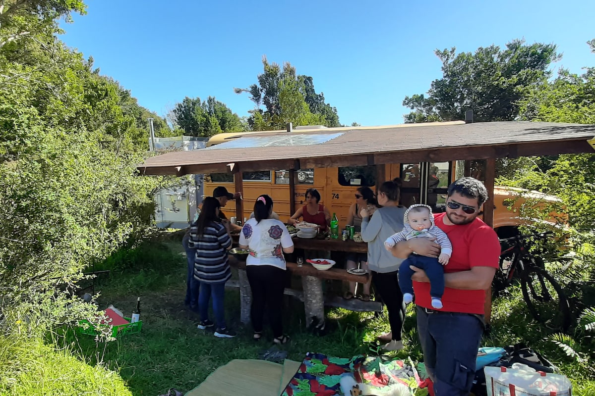 Bus de acampada  hasta 6 personas,
arma tu cortada