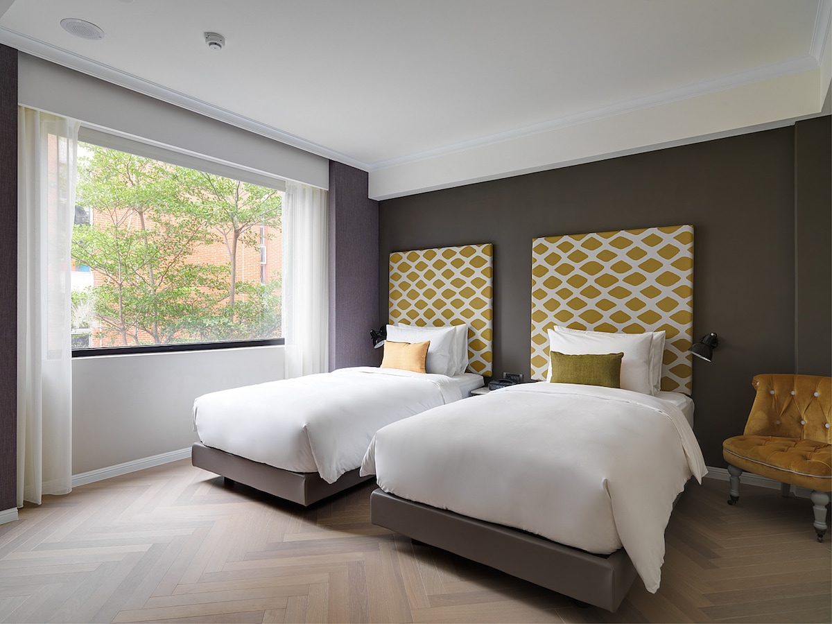 大安区精品酒店内的房间富旅客房两单床voyageroomtwinbed含早餐