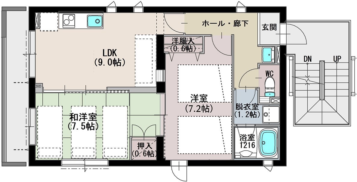 【4階】愛犬宿泊可！海まで徒歩1分の1フロア貸切、54㎡のコンドミニアム　非対面なのでコロナ禍も安心