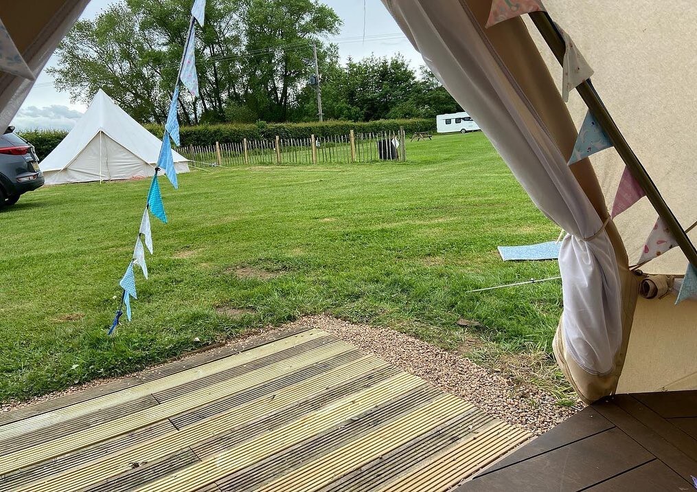 Bell tent in peaceful surroundings