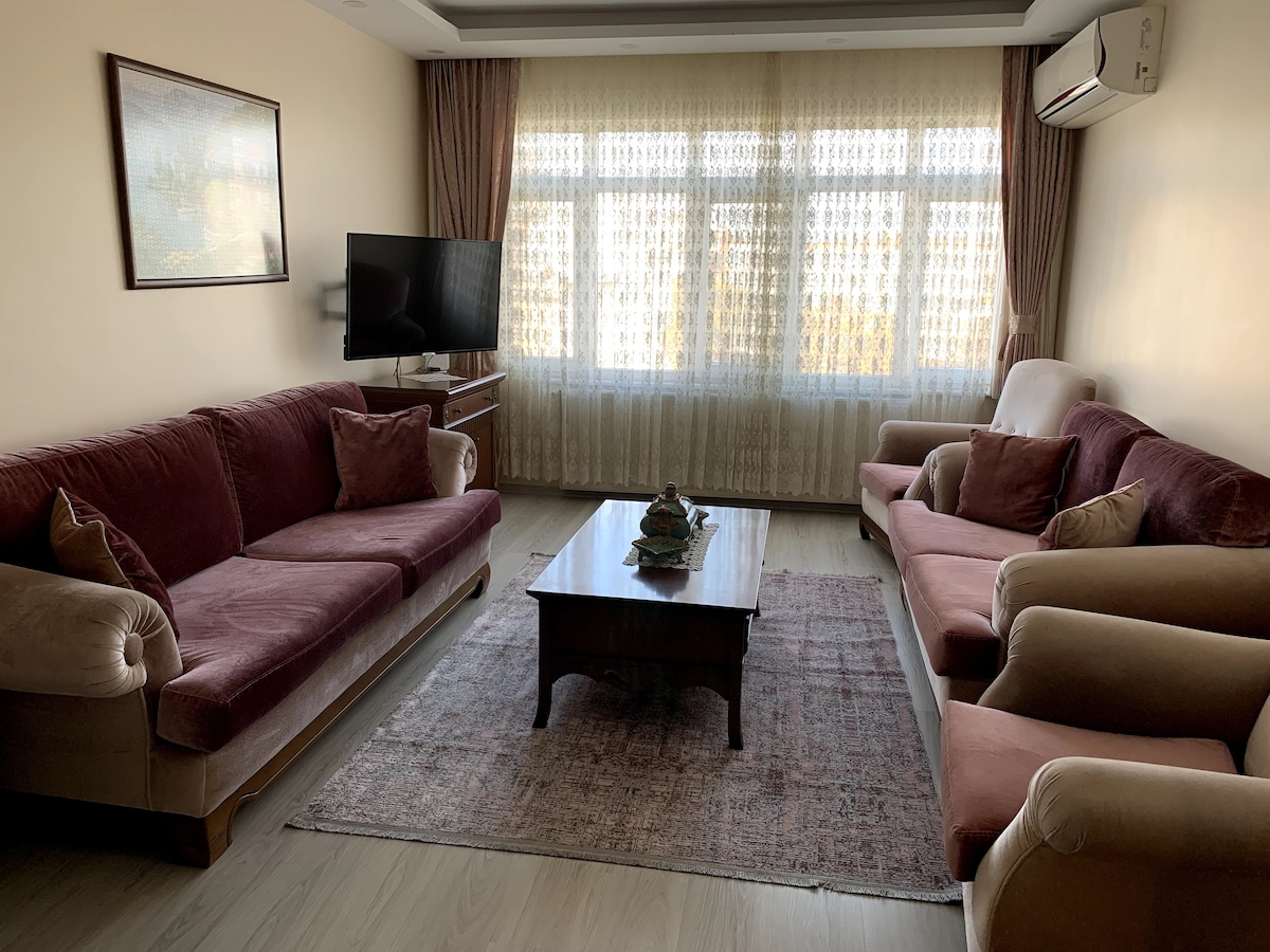 3 +1独一无二的家庭公寓伊斯坦布尔市中心空调+无线网络