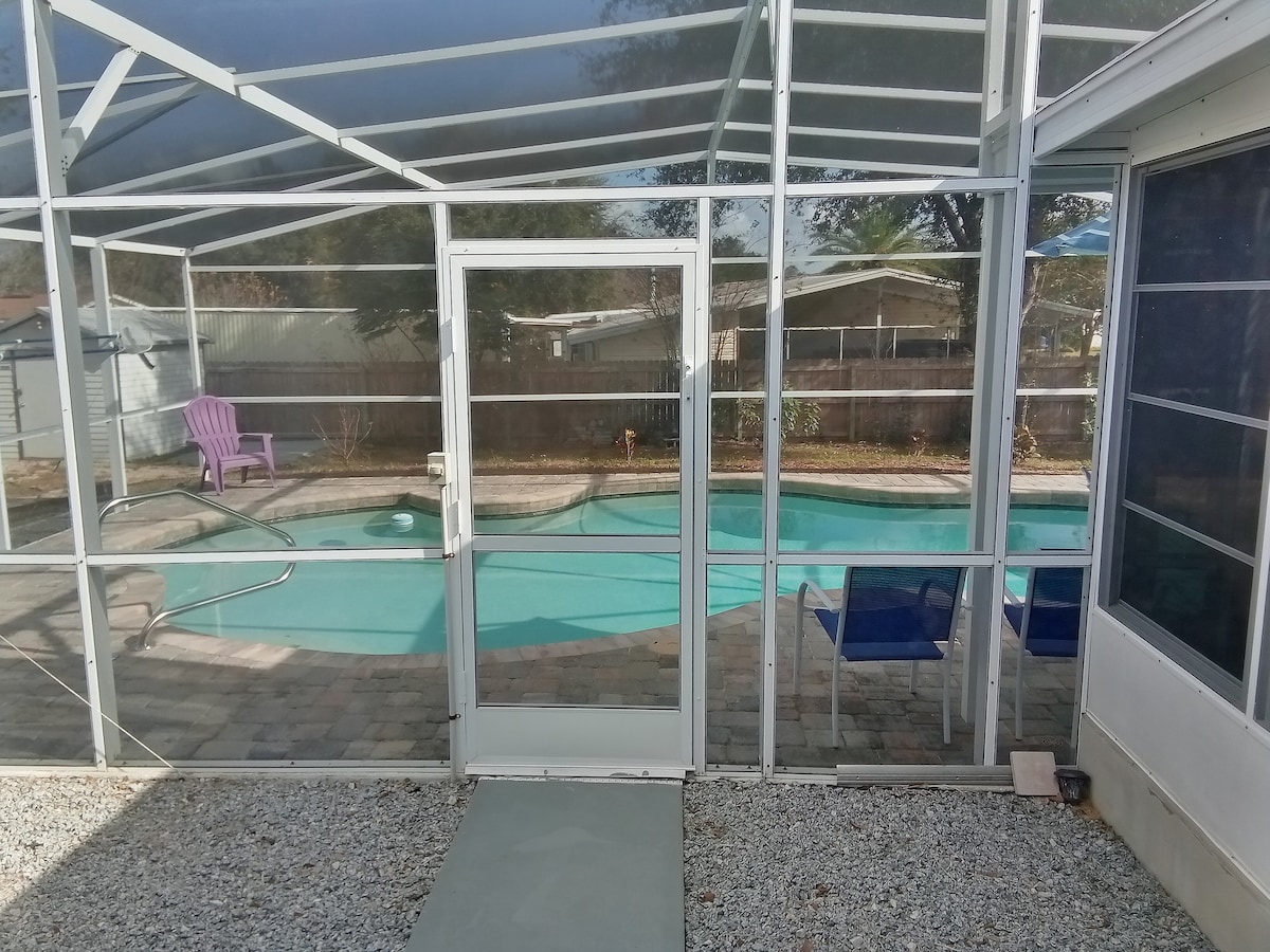 Leesburg Fl私人房源，带加热泳池。