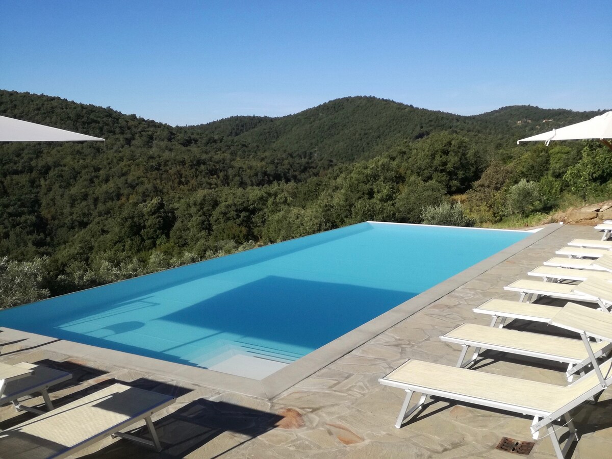 托斯卡纳（ Tuscany ）带泳池的5人公寓