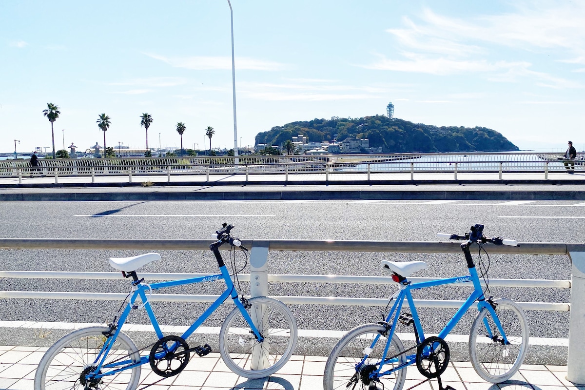 在湘南江之岛享受海上运动，季节性骑自行车和家庭影院～第二栋房屋