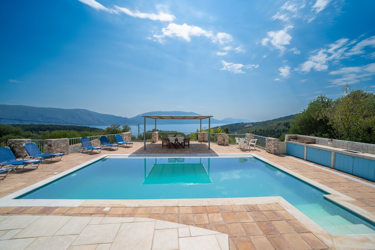 Pelagos别墅，可欣赏海景，私人泳池，最多可入住6人