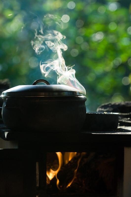 风景观舒适的家庭热带雨林小屋