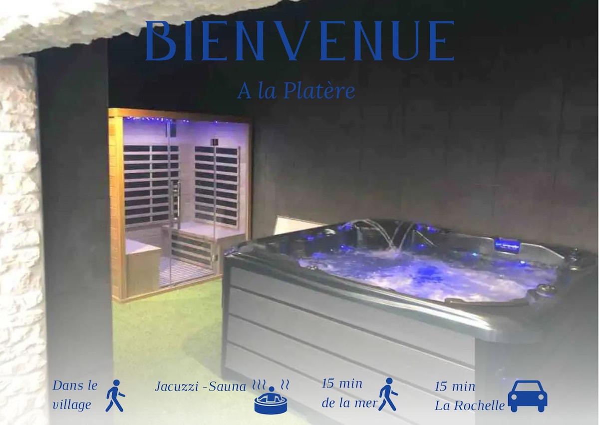 Maison Spa et Sauna à 10 min de La Rochelle