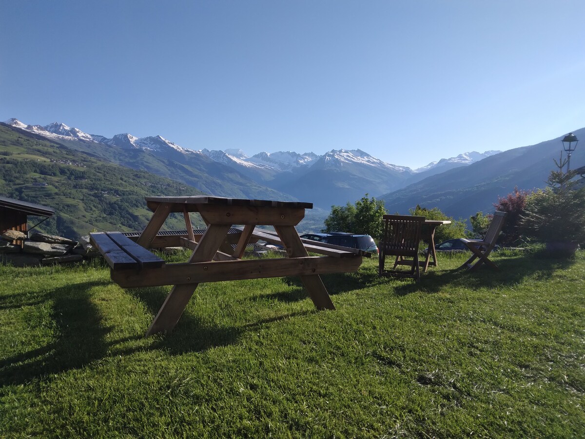 La Plagne Savoie花园度假木屋，景色迷人