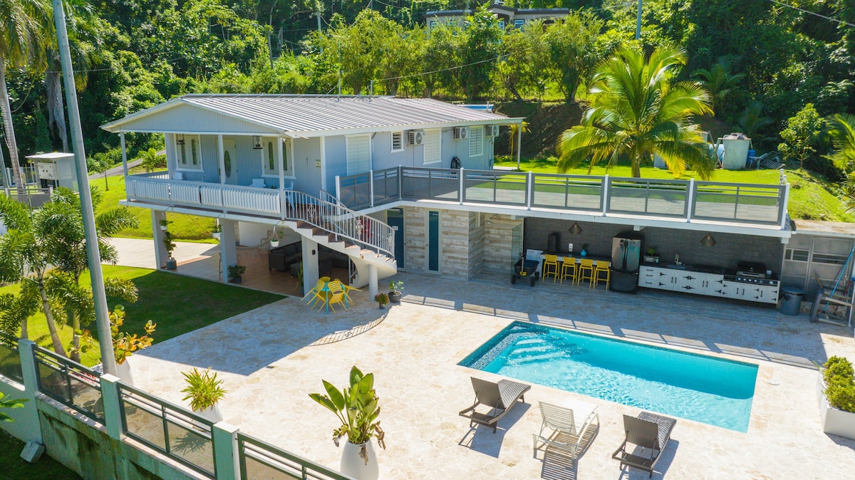 带私人泳池的棕榈岛波希米亚之家