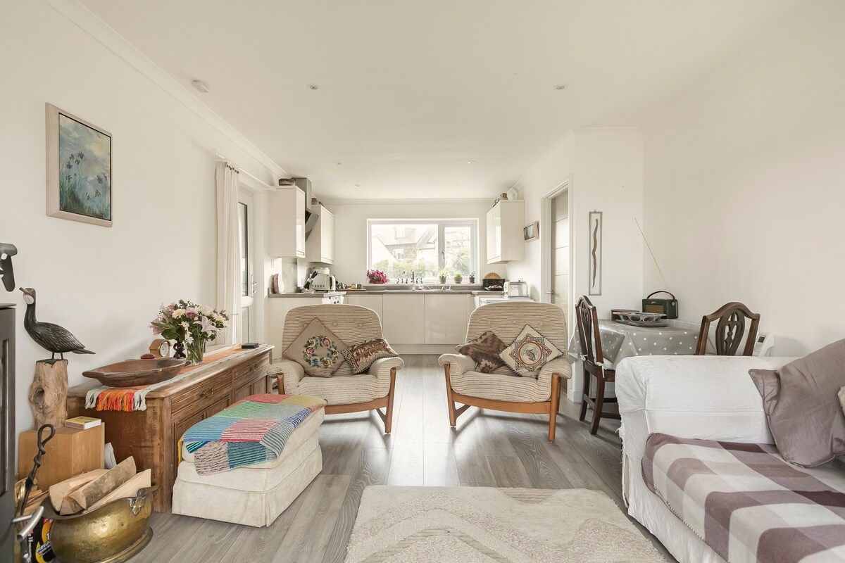 Bedroom in seaside cottage on the coast path